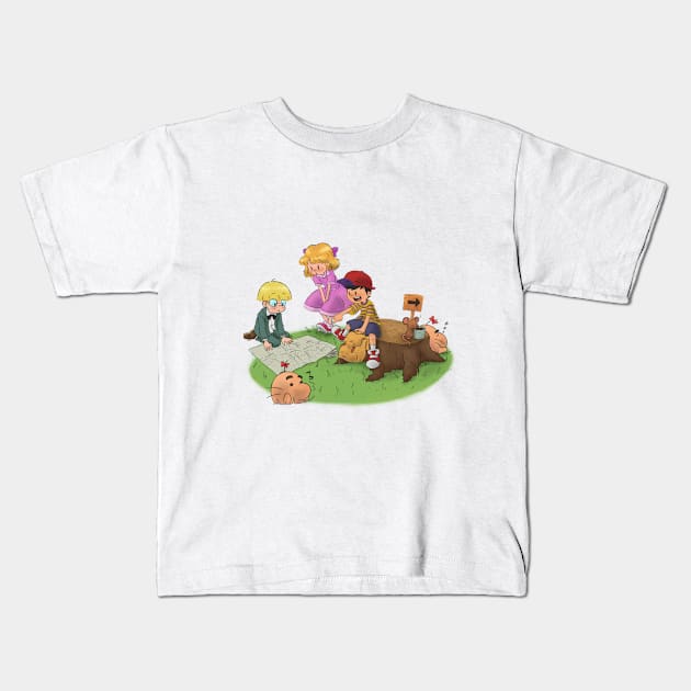 Where to? Kids T-Shirt by Satsy